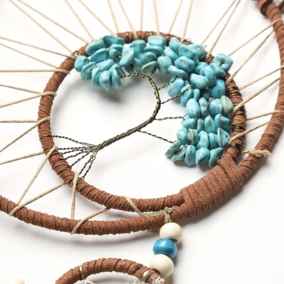 Dream Catcher Turquoise Indian Ojo Tree of Life Dreamweaver Oho - Picture 10 of 13